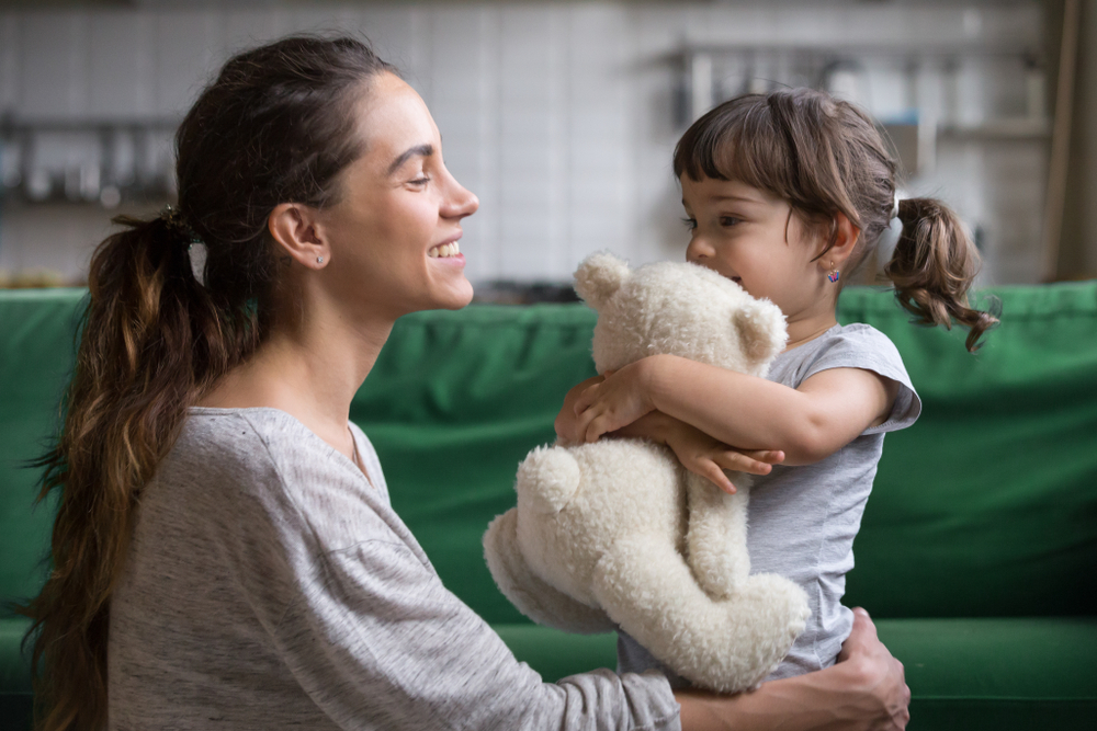 single mom with her daughter