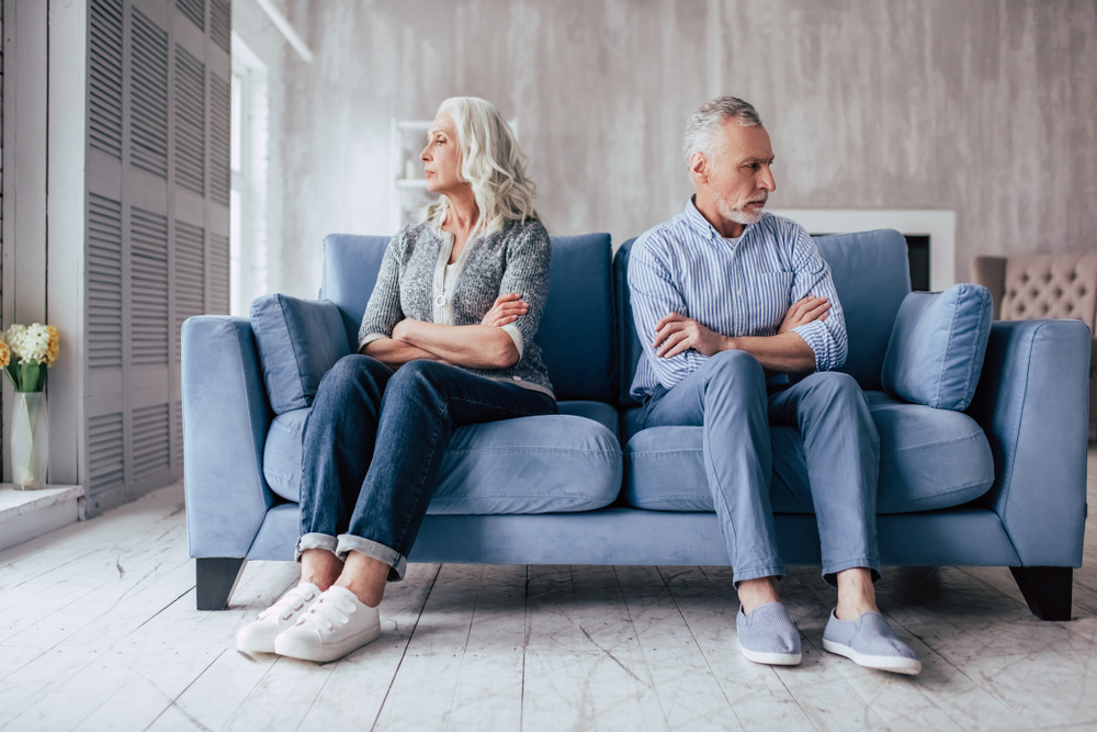 senior couple at home