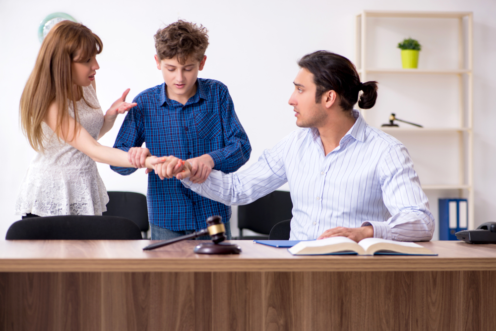 divorcing family trying to divide child custody